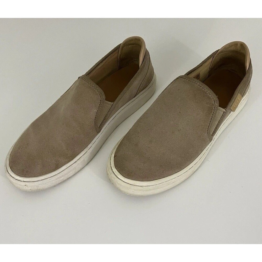 UGG Alameda Suede Slip On Shoes Men’s Size 8.5 Taupe Beige Preppy Comfort